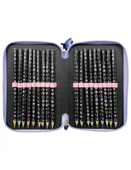 Penar echipat cu 3 fermoare Derform PWTJR15, Motiv unicorn