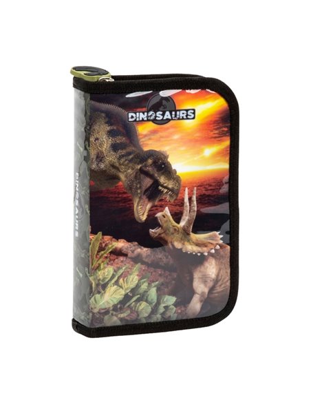 Penar echipat cu 1 fermoar 2 extensii Derform PJDN18, Motiv dinozaur