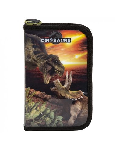 Penar echipat cu 1 fermoar 2 extensii Derform PJDN18, Motiv dinozaur