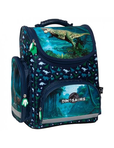 Set scoala DINO - Ghiozdan ergonomic + Penar etui, Derform