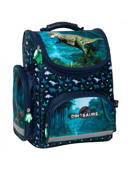 Set scoala DINO - Ghiozdan ergonomic + Penar etui, Derform