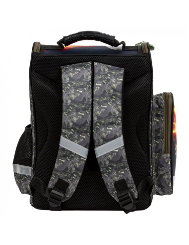 Set scoala DINOZAUR - Ghiozdan ergonomic + Sac incaltaminte, Derform
