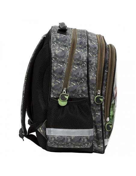 Set scoala DINOZAUR - Ghiozdan + Penar echipati + Sac incaltaminte, Derform