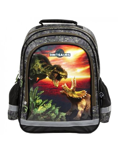 Set scoala DINOZAUR - Ghiozdan + Penar echipati + Sac incaltaminte, Derform