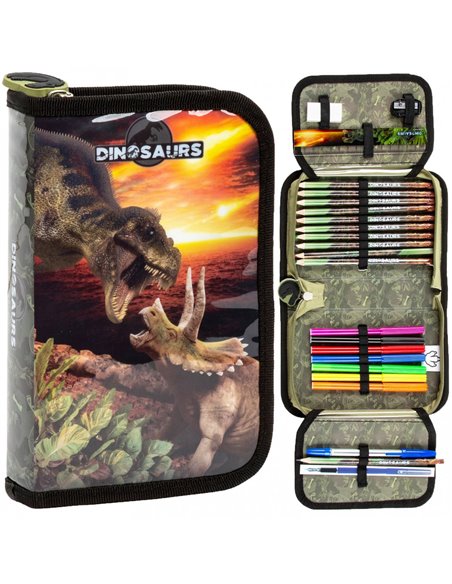 Set scoala DINOZAUR - Ghiozdan + Penar echipati + Sac incaltaminte, Derform