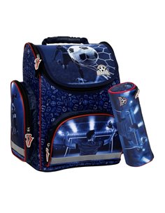 Set scoala FOOTBALL - Ghiozdan ergonomic + Penar etui, Derform