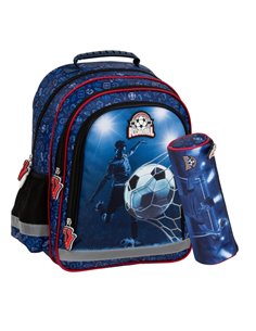 Set scoala FOOTBALL - Ghiozdan + Penar etui, Derform