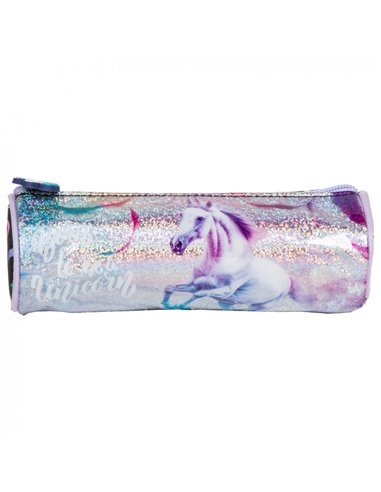 Set scoala UNICORN sclipici - Ghiozdan ergonomic + Penar etui, Derform