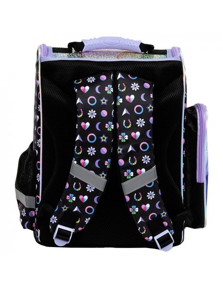 Set scoala UNICORN sclipici - Ghiozdan ergonomic + Penar etui, Derform