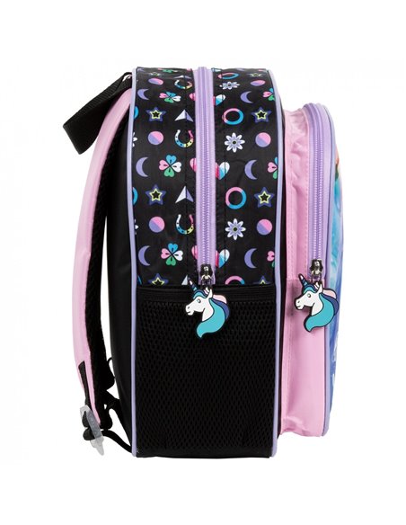 Ghiozdan gradinita cu sclipici Derform PL11JR15, Motiv Unicorn