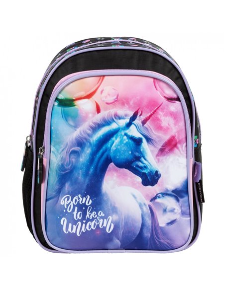 Ghiozdan gradinita cu sclipici Derform PL11JR15, Motiv Unicorn