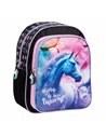 Ghiozdan gradinita cu sclipici Derform PL11JR15, Motiv Unicorn