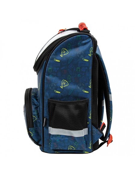 Ghiozdan scoala ergonomic Derform TEMBPI18, Motiv football