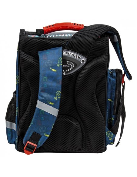 Ghiozdan scoala ergonomic Derform TEMBPI18, Motiv football