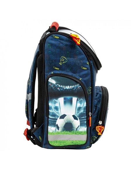 Ghiozdan scoala ergonomic Derform TEMBPI18, Motiv football