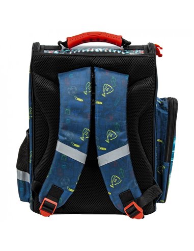 Ghiozdan scoala ergonomic Derform TEMBPI18, Motiv football