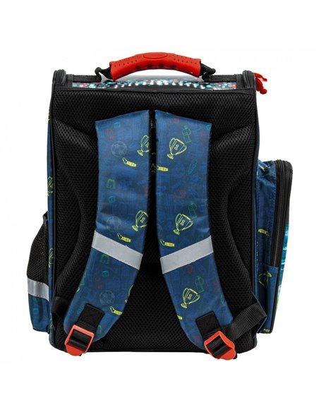 Ghiozdan scoala ergonomic Derform TEMBPI18, Motiv football