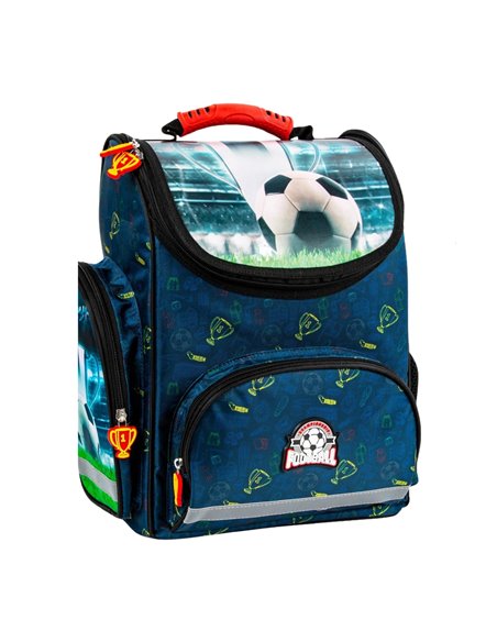 Ghiozdan scoala ergonomic Derform TEMBPI18, Motiv football