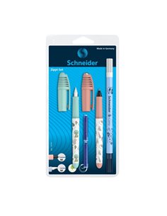 Set stilou si roller Schneider Zippi + pic Corry + 2 rezerve, Verde dragons
