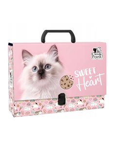 Mapa A4 cu maner Derform, Cleo&Frank, Motiv sweet heart