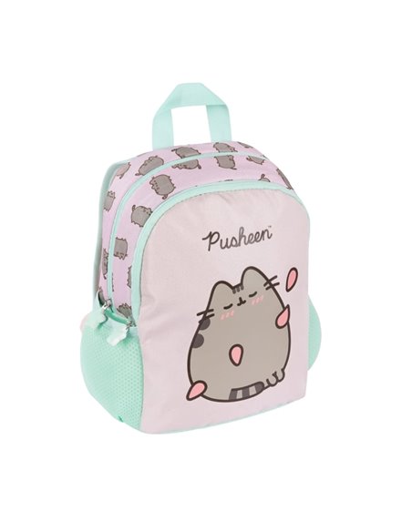 Ghiozdan gradinita St.Majewski, 30X23X12 cm, Motiv Pusheen, Roz pastel