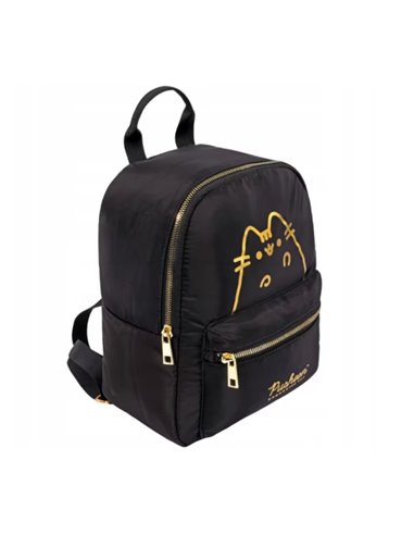 Ghiozdan gradinita St.Majewski, 28X22X13 cm, Motiv Pusheen, Negru