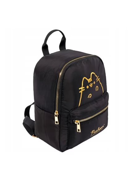 Ghiozdan gradinita St.Majewski, 28X22X13 cm, Motiv Pusheen, Negru