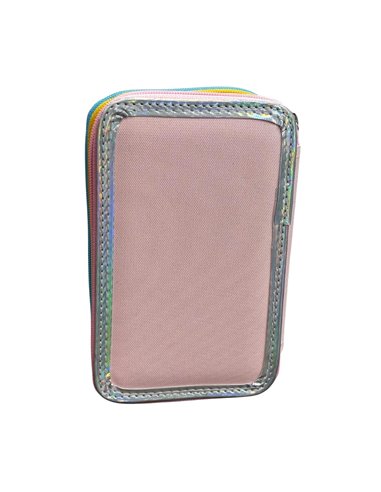 Penar neechipat cu 3 fermoare S-COOL SC3176, Motiv unicorn roz Penar neechipat cu 3 fermoare S-COOL SC3176, Motiv unicorn roz