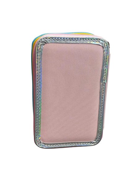 Penar neechipat cu 3 fermoare S-COOL SC3176, Motiv unicorn roz Penar neechipat cu 3 fermoare S-COOL SC3176, Motiv unicorn roz