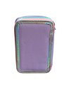 Penar neechipat cu 3 fermoare S-COOL SC3176, Motiv unicorn mov