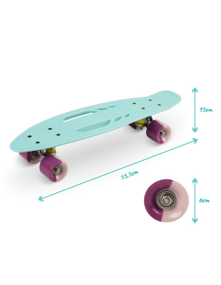 KC-DESK00005,Skateboard copii, qkids, galaxy - light blue