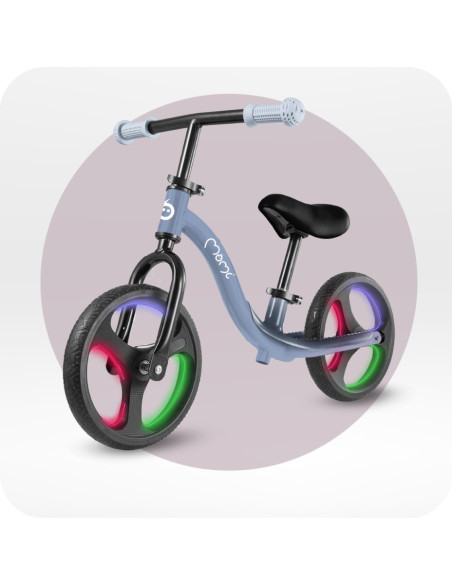 KC-ROBI00075,Bicicleta fara pedale cu roti led, momi isoka - blue