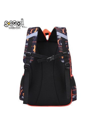 SC2997,Ghiozdan 3D S-COOL SC2997, 43x30x22 cm, Motiv basketball