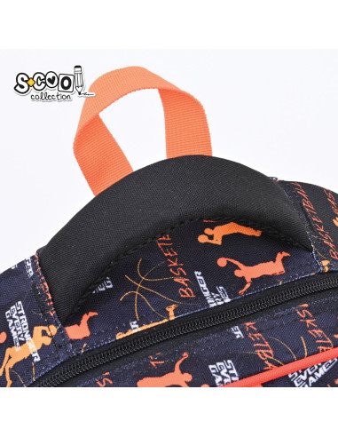 SC2997,Ghiozdan 3D S-COOL SC2997, 43x30x22 cm, Motiv basketball