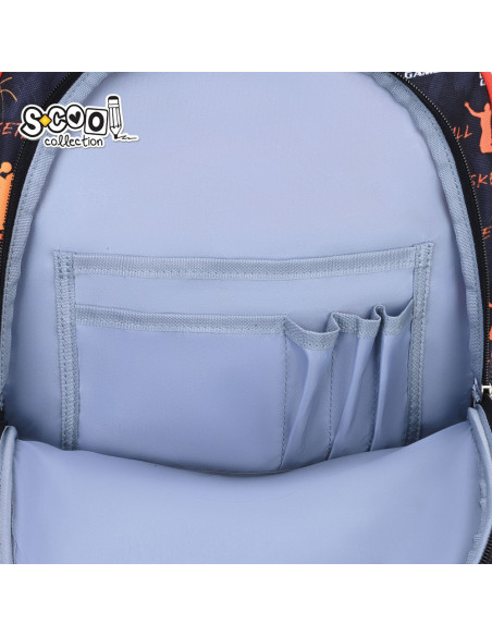 SC2997,Ghiozdan 3D S-COOL SC2997, 43x30x22 cm, Motiv basketball