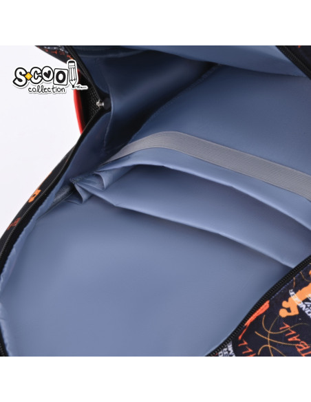 SC2997,Ghiozdan 3D S-COOL SC2997, 43x30x22 cm, Motiv basketball