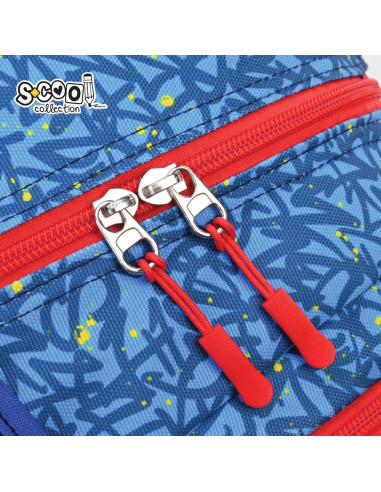 SC3002,Ghiozdan gradinita S-COOL SC3002, 34x23x14 cm, Motiv super duper