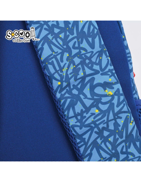 SC3002,Ghiozdan gradinita S-COOL SC3002, 34x23x14 cm, Motiv super duper