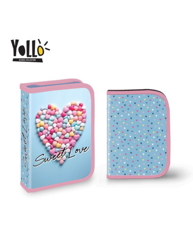 YL121,Penar echipat 1 fermoar si 2 extensii YOLLO YL121, Motiv sweet love YL121,Penar echipat 1 fermoar si 2 extensii YOLLO YL121, Motiv sweet love