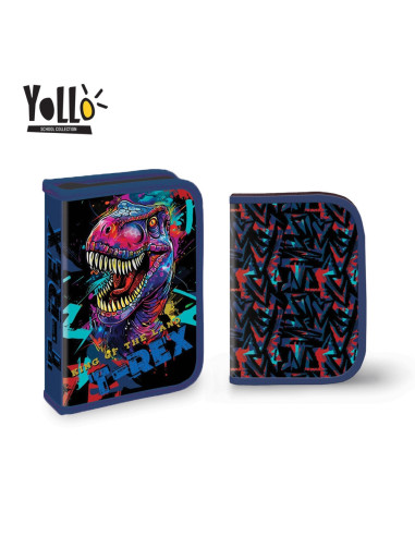 YL124,Penar echipat 1 fermoar si 2 extensii YOLLO YL124, Motiv T-REX