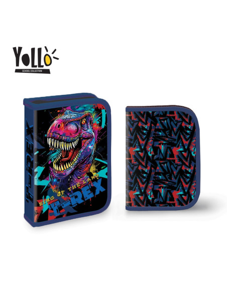 YL124,Penar echipat 1 fermoar si 2 extensii YOLLO YL124, Motiv T-REX