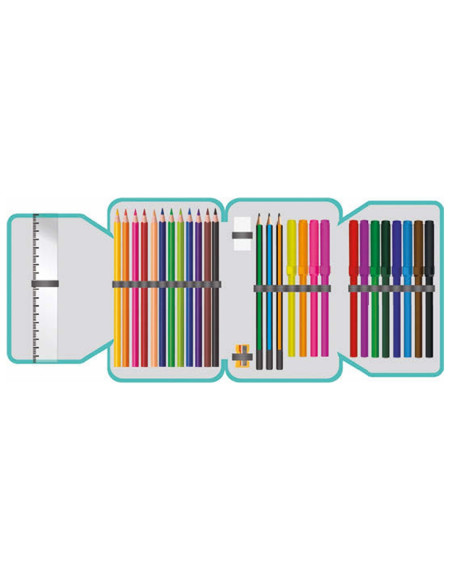 SC2907,Penar echipat cu 1 fermoar, 2 extensii, 32 piese S-COOL SC2907, Motiv fearless