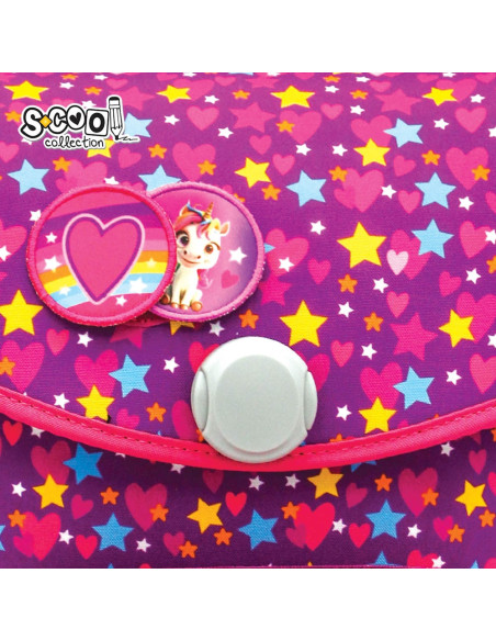 SC2956,Ghiozdan anatomic Premium S-COOL SC2956, 42x30x22 cm, Motiv unicorn