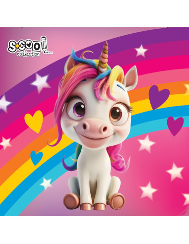 SC2956,Ghiozdan anatomic Premium S-COOL SC2956, 42x30x22 cm, Motiv unicorn