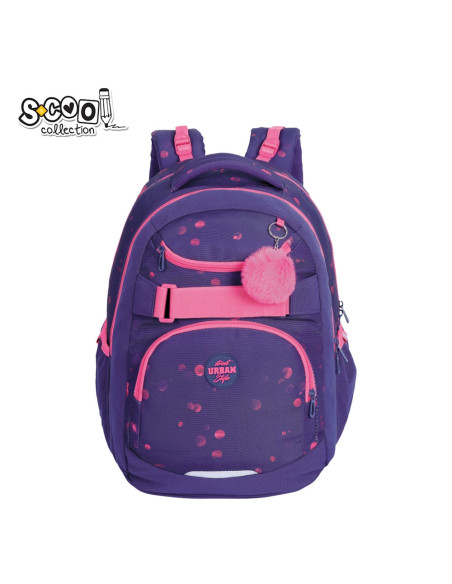 SC3179,Ghiozdan anatomic Urban S-COOL SC3179, 43x29x22 cm, Bubbles