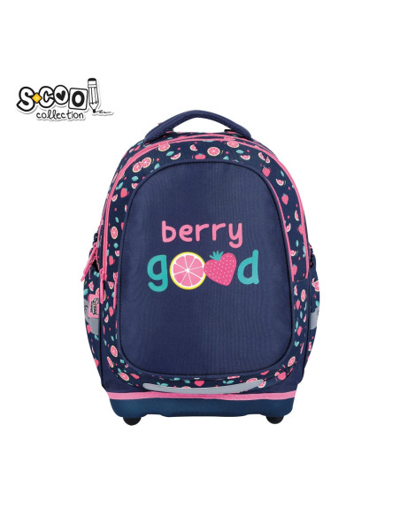SC2945,Ghiozdan anatomic S-COOL SC2945, 39x33x18 cm, Motiv berry good