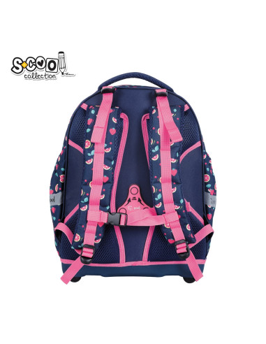 SC2945,Ghiozdan anatomic S-COOL SC2945, 39x33x18 cm, Motiv berry good