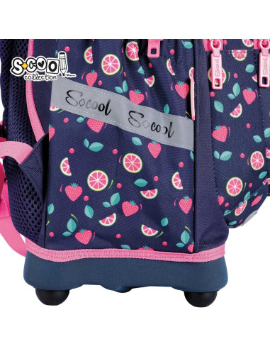 SC2945,Ghiozdan anatomic S-COOL SC2945, 39x33x18 cm, Motiv berry good