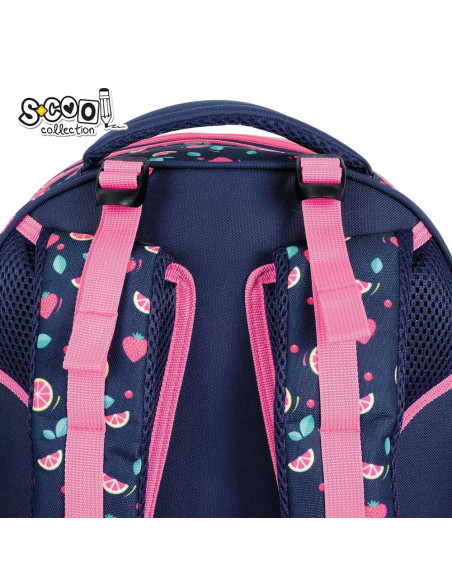 SC2945,Ghiozdan anatomic S-COOL SC2945, 39x33x18 cm, Motiv berry good