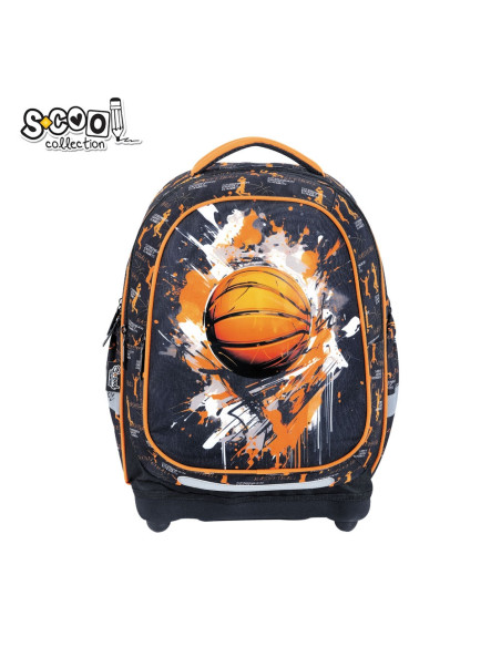 SC2946,Ghiozdan anatomic S-COOL SC2946, 39x33x18 cm, Motiv basketball